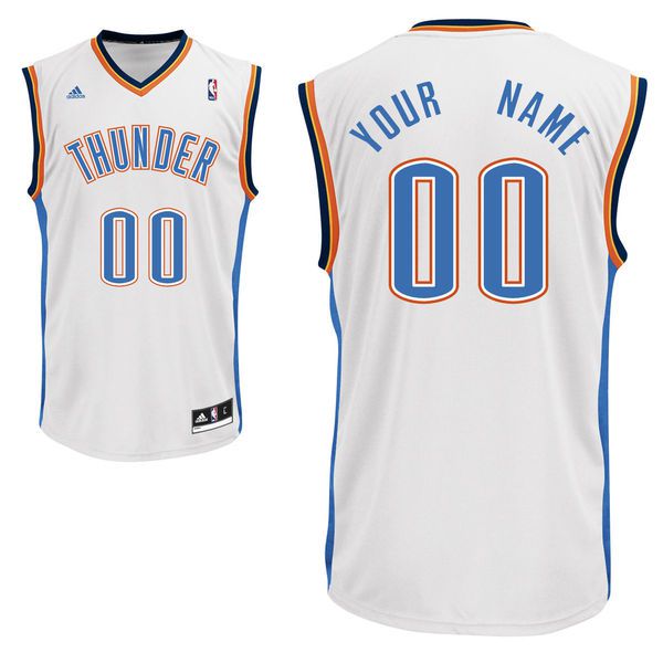Adidas Oklahoma City Thunder Youth Custom Replica Home White NBA Jersey->customized nba jersey->Custom Jersey